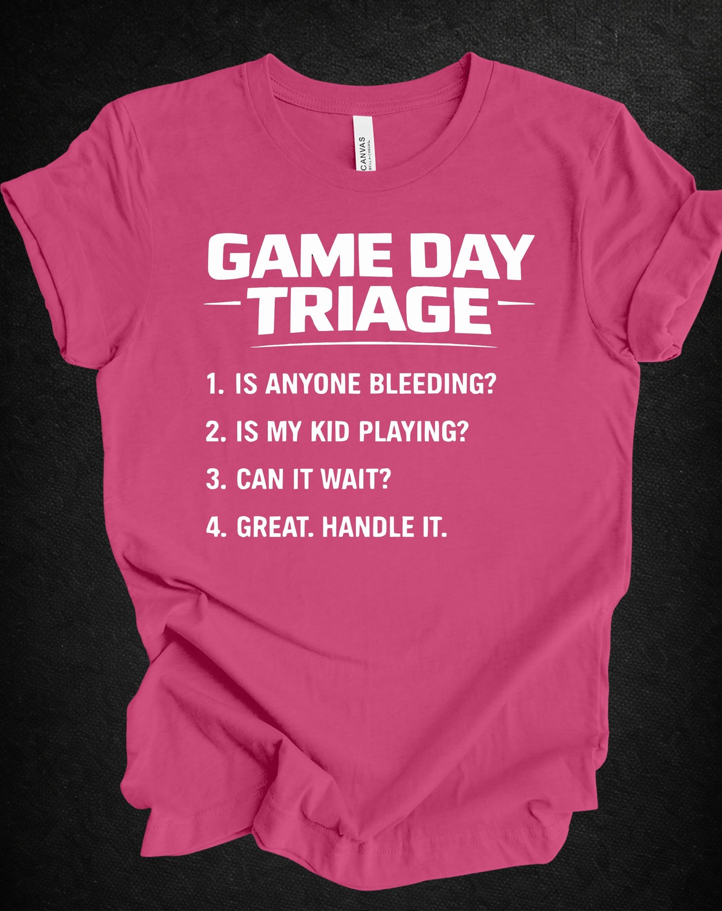 Game Day Triage Sports Mom Tee
