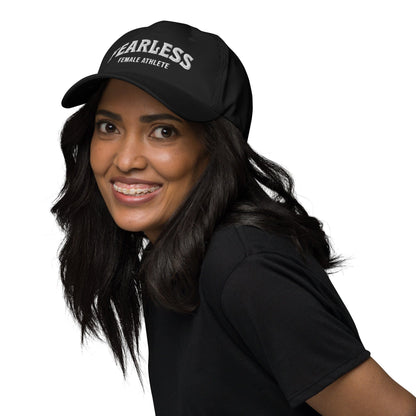 Hat "Fearless Female Athlete" Cotton Embroidered Cap Black