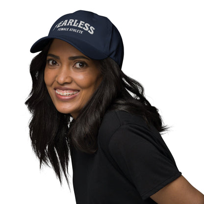 Hat "Fearless Female Athlete" Cotton Embroidered Cap Navy