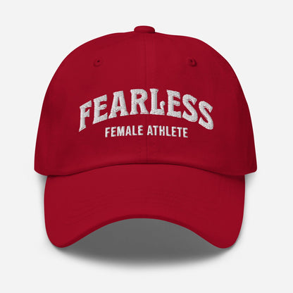 Hat "Fearless Female Athlete" Cotton Embroidered Cap
