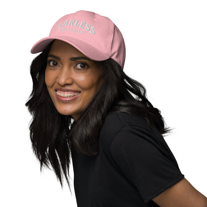 Hat "Fearless Female Athlete" Cotton Embroidered Cap Pink
