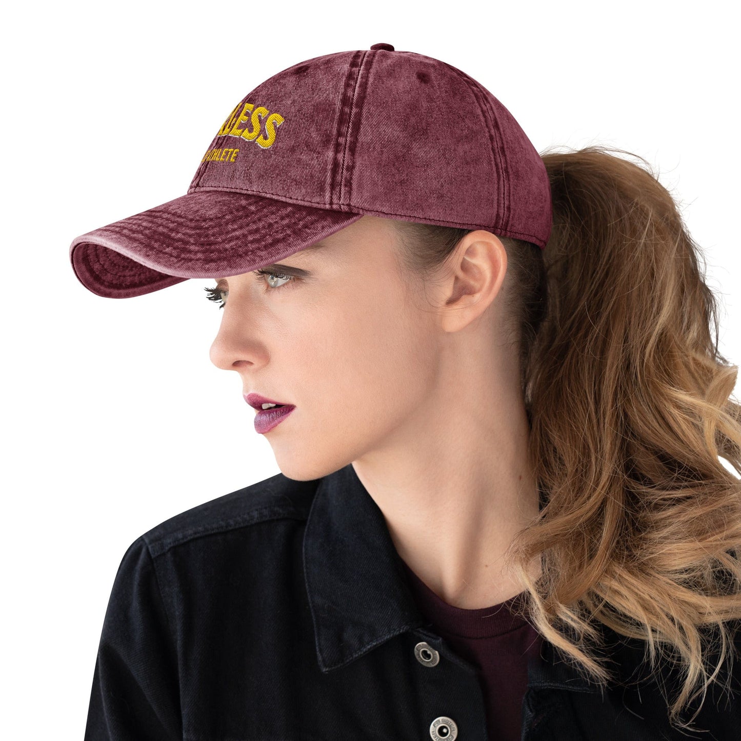 Hat "Fearless Female Athlete" Vintage Cotton Embroidered Cap