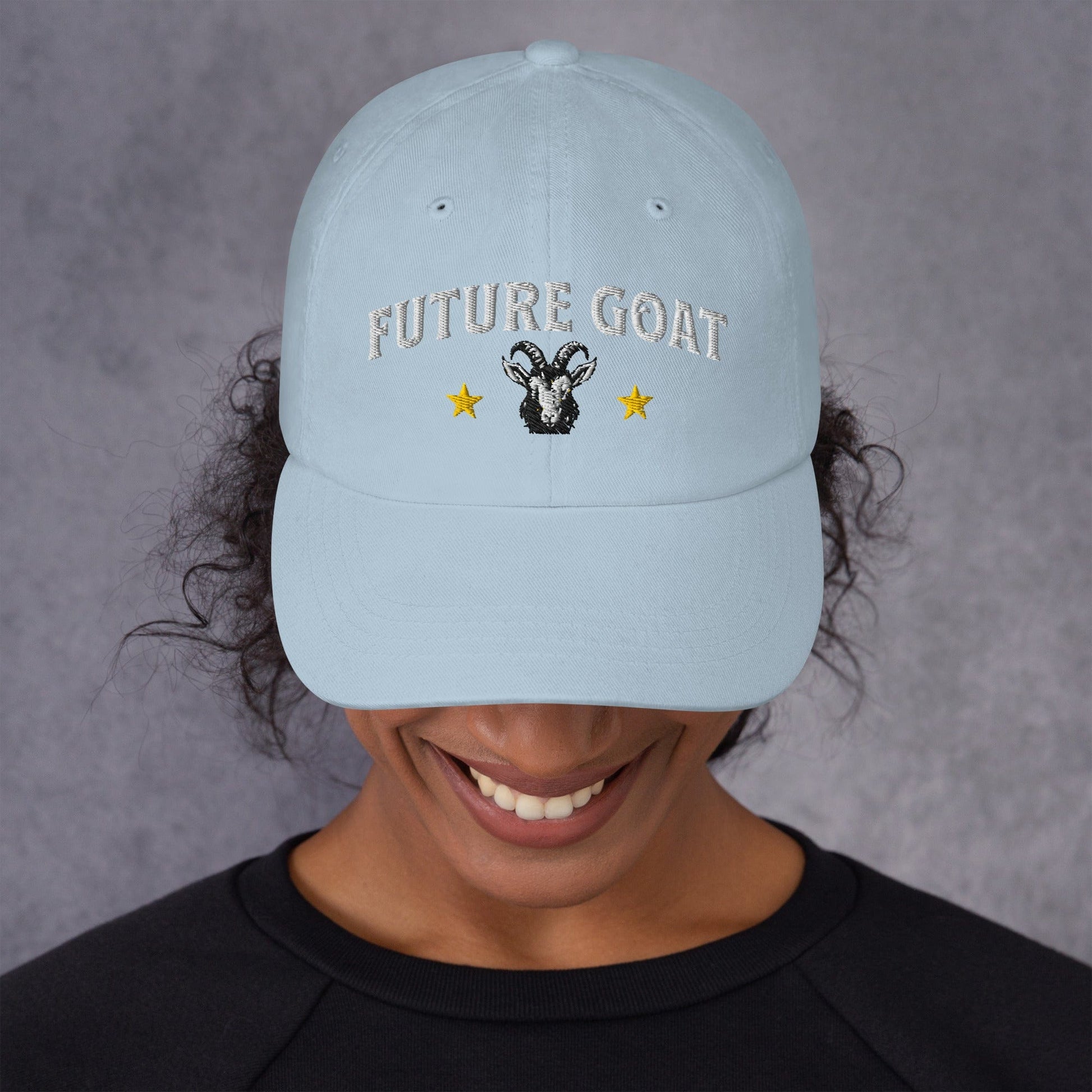 Hat "Future Goat" Cotton Embroidered hat Light Blue