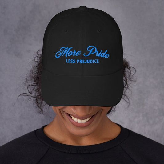 Hat "More Pride Less Prejudice" Embroidered Cotton Twill hat Black