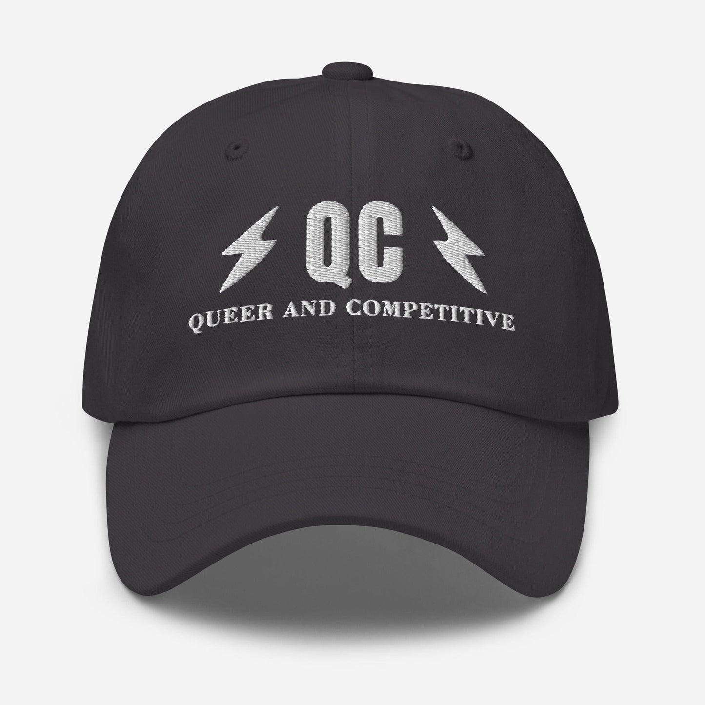 Hat "QC" "Queer and Competitive" Embroidered cotton hat