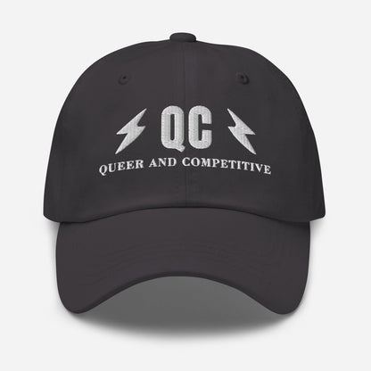 Hat "QC" "Queer and Competitive" Embroidered cotton hat