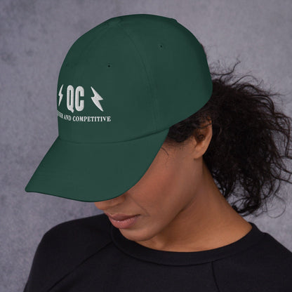 Hat "QC" "Queer and Competitive" Embroidered cotton hat