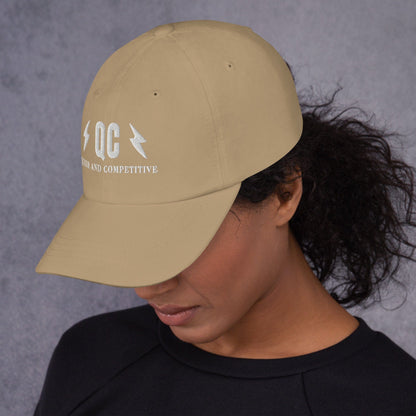 Hat "QC" "Queer and Competitive" Embroidered cotton hat