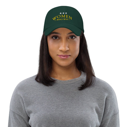 Hat "Women Who Win" Cotton Embroidered Hat Spruce