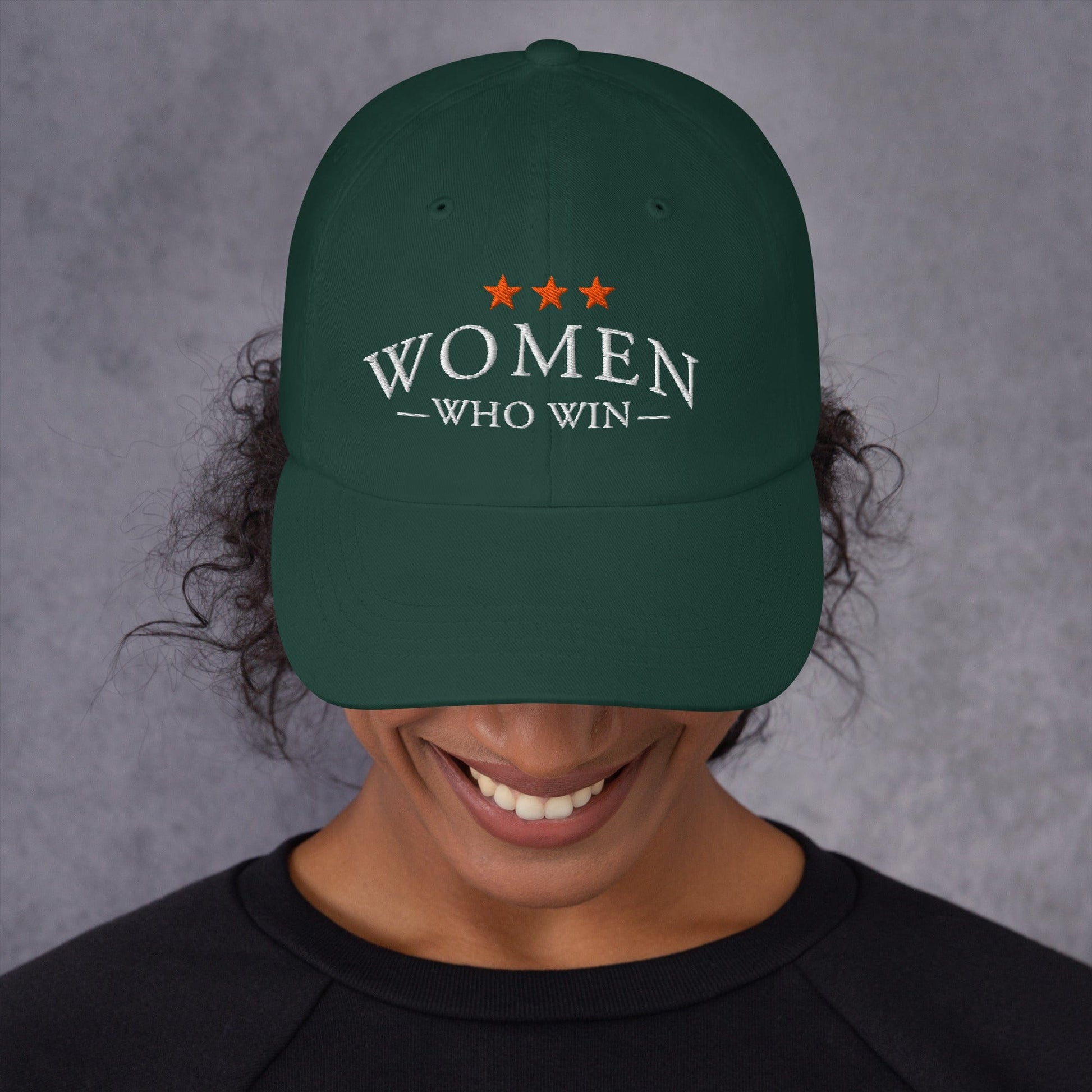 Hat "Women Who Win" Cotton Embroidered Hat Spruce