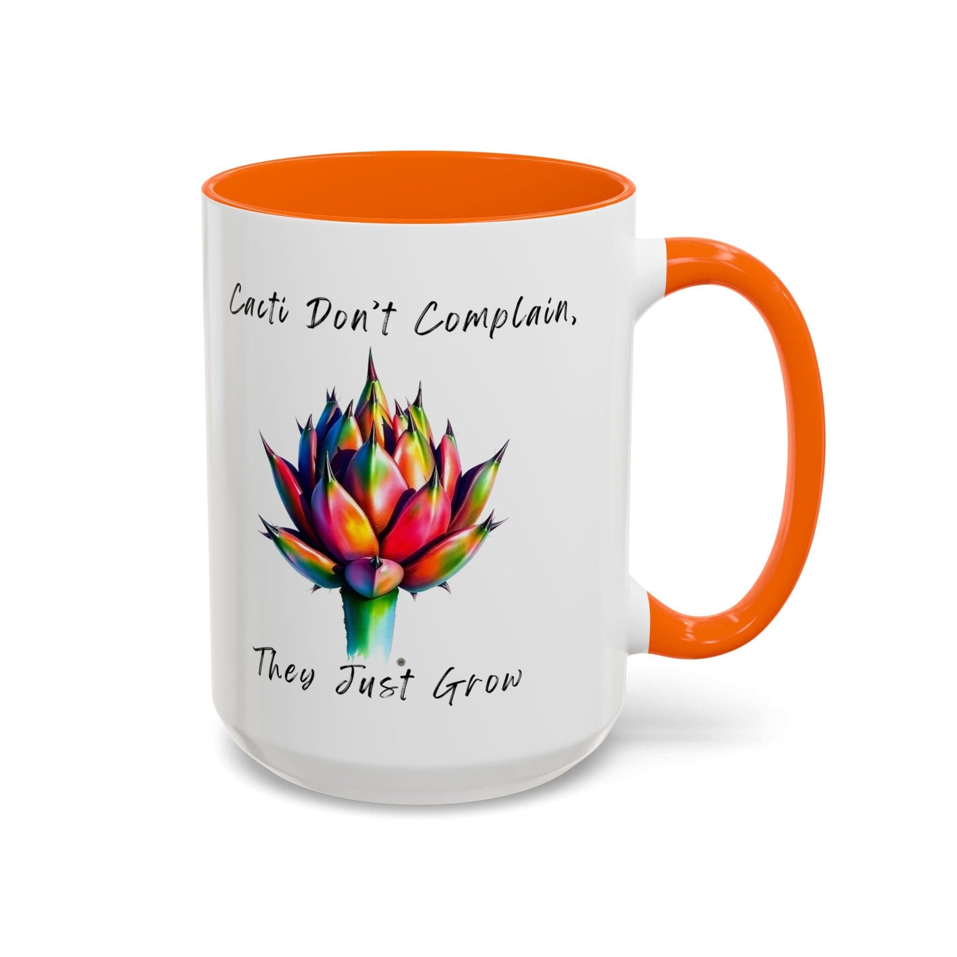 Mug Inspirational Cactus Coffee Mug - 11oz & 15oz - Perfect Gift for Plant Lovers 15oz / Orange