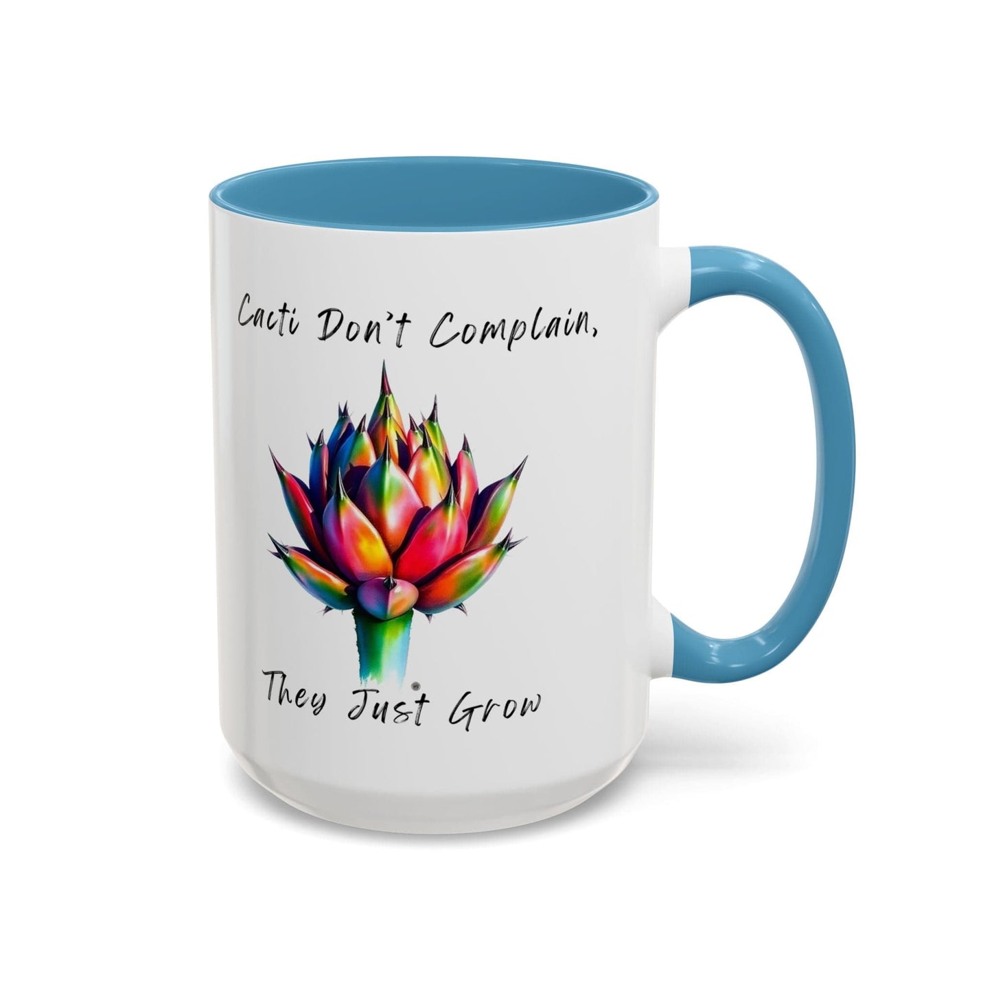 Mug Inspirational Cactus Coffee Mug - 11oz & 15oz - Perfect Gift for Plant Lovers 15oz / Light Blue