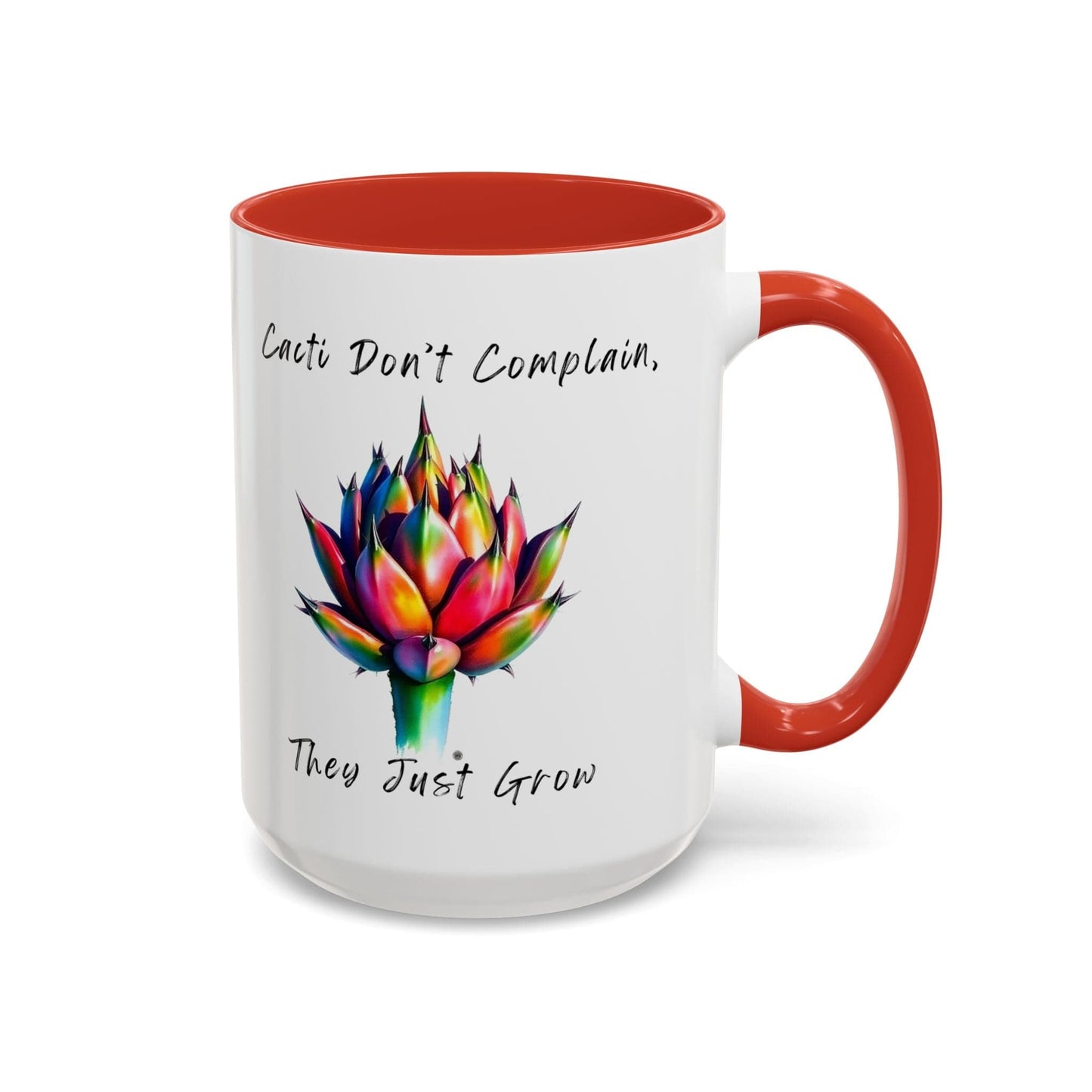 Mug Inspirational Cactus Coffee Mug - 11oz & 15oz - Perfect Gift for Plant Lovers 15oz / Red