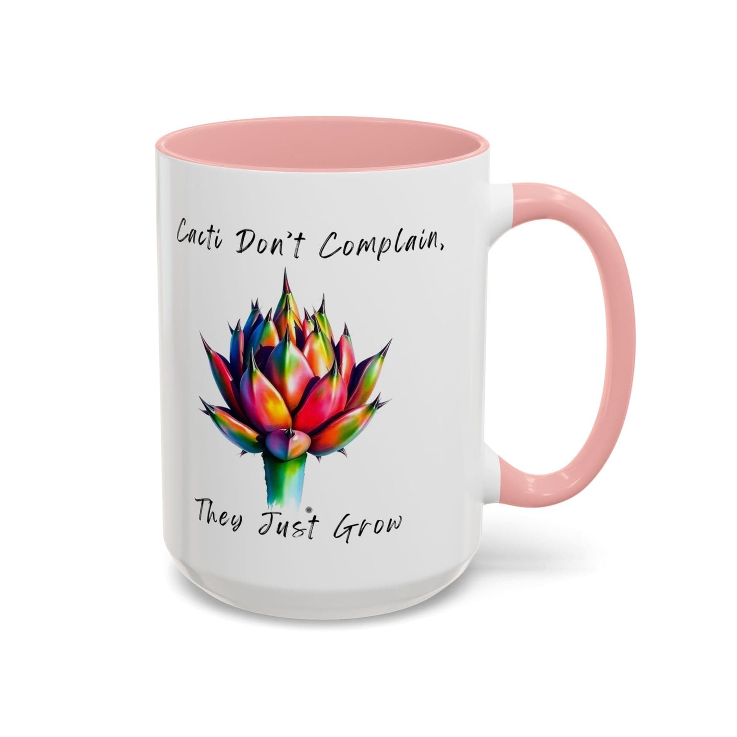 Mug Inspirational Cactus Coffee Mug - 11oz & 15oz - Perfect Gift for Plant Lovers 15oz / Pink