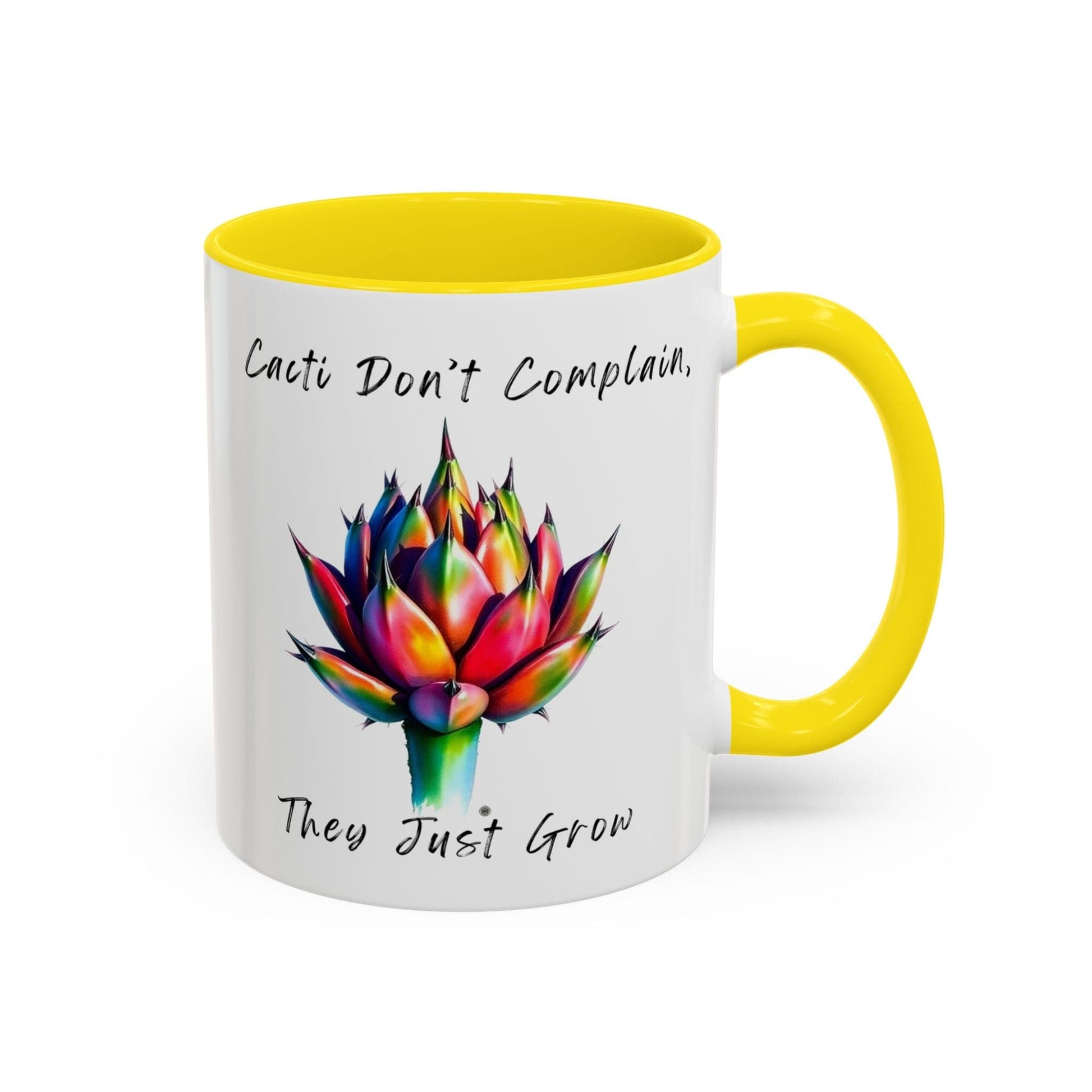 Mug Inspirational Cactus Coffee Mug - 11oz & 15oz - Perfect Gift for Plant Lovers 11oz / Yellow