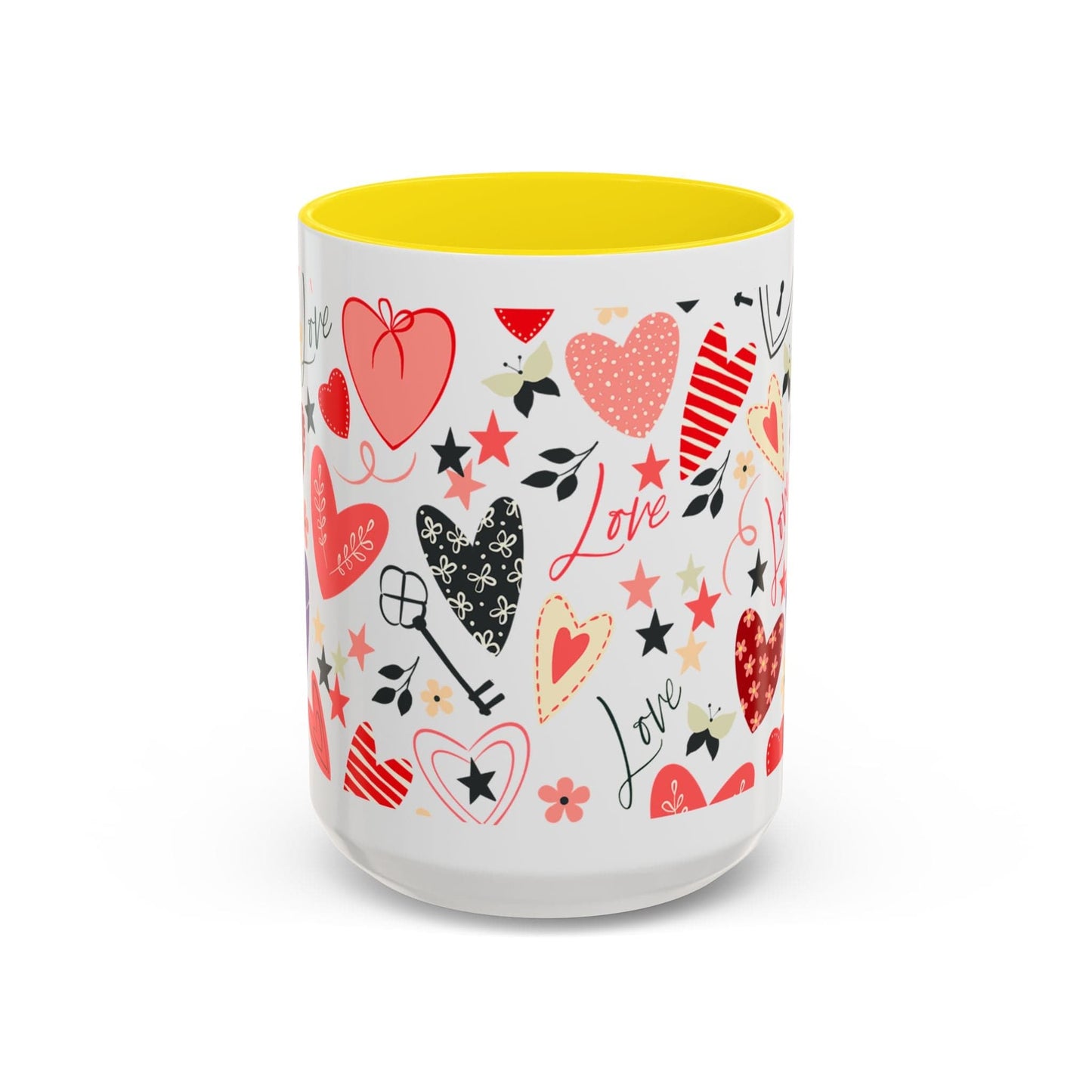 Mug Love Accent Coffee Mug (11oz.) and (15oz.) 15oz / Yellow