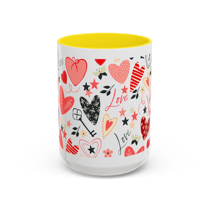 Mug Love Accent Coffee Mug (11oz.) and (15oz.) 15oz / Yellow