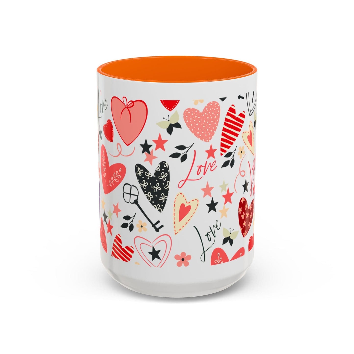 Mug Love Accent Coffee Mug (11oz.) and (15oz.) 15oz / Orange