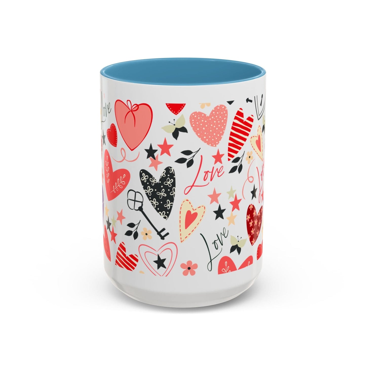 Mug Love Accent Coffee Mug (11oz.) and (15oz.) 15oz / Light Blue