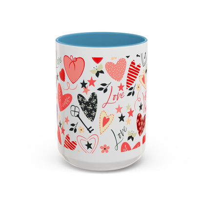 Mug Love Accent Coffee Mug (11oz.) and (15oz.) 15oz / Light Blue