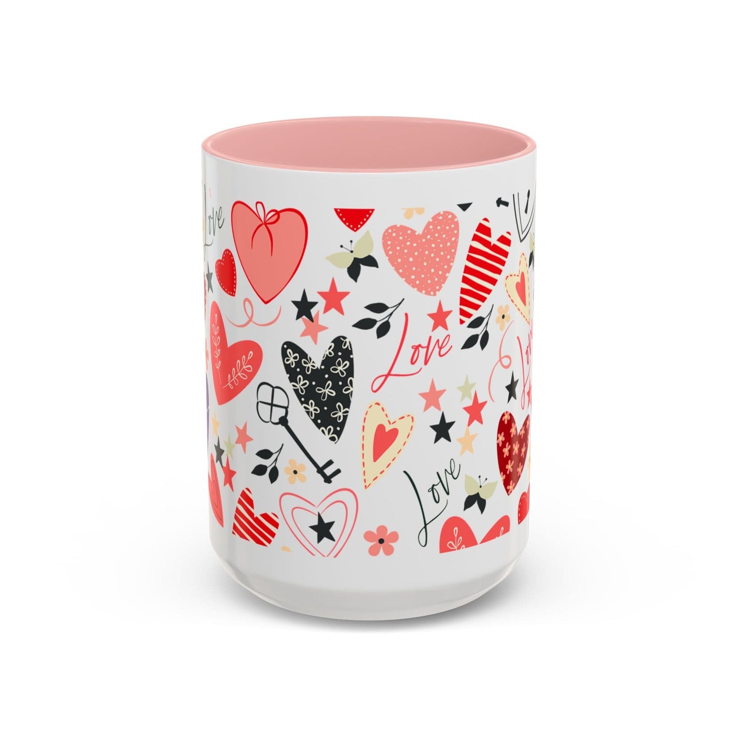 Mug Love Accent Coffee Mug (11oz.) and (15oz.) 15oz / Pink