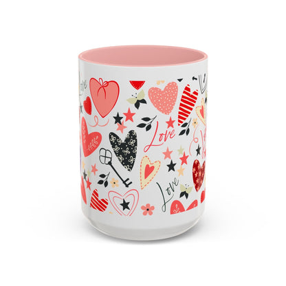 Mug Love Accent Coffee Mug (11oz.) and (15oz.) 15oz / Pink