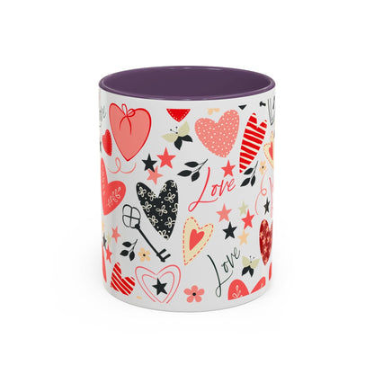 Mug Love Accent Coffee Mug (11oz.) and (15oz.) 11oz / Purple