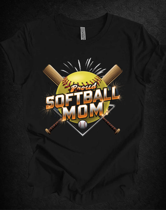 Proud Softball Mom T-Shirt