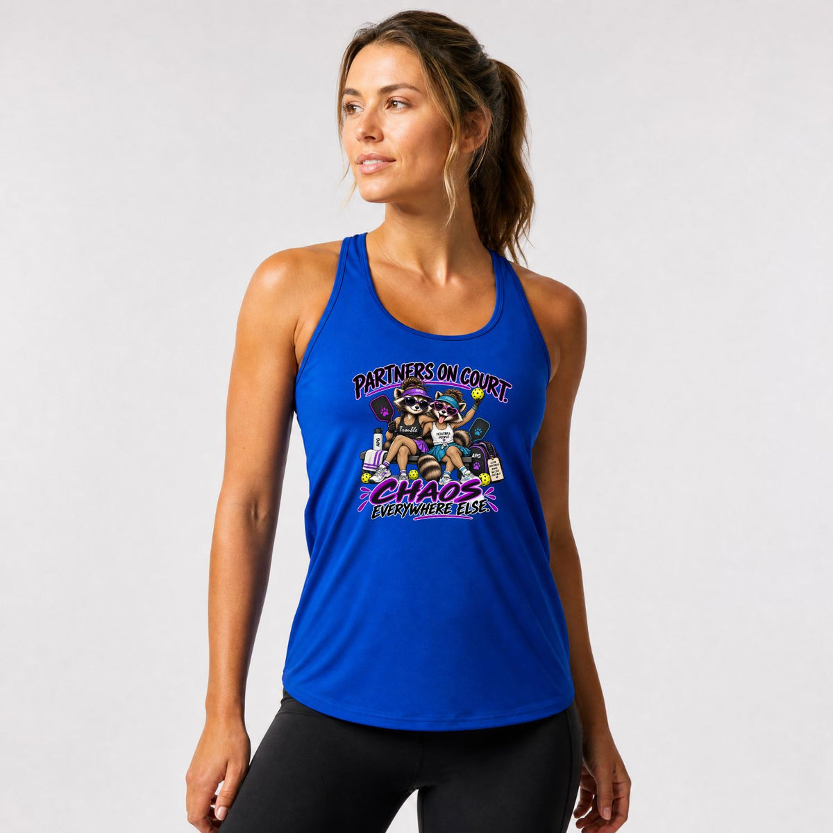 Partners on Court. Chaos Everywhere Else. Pickleball Tank Top
