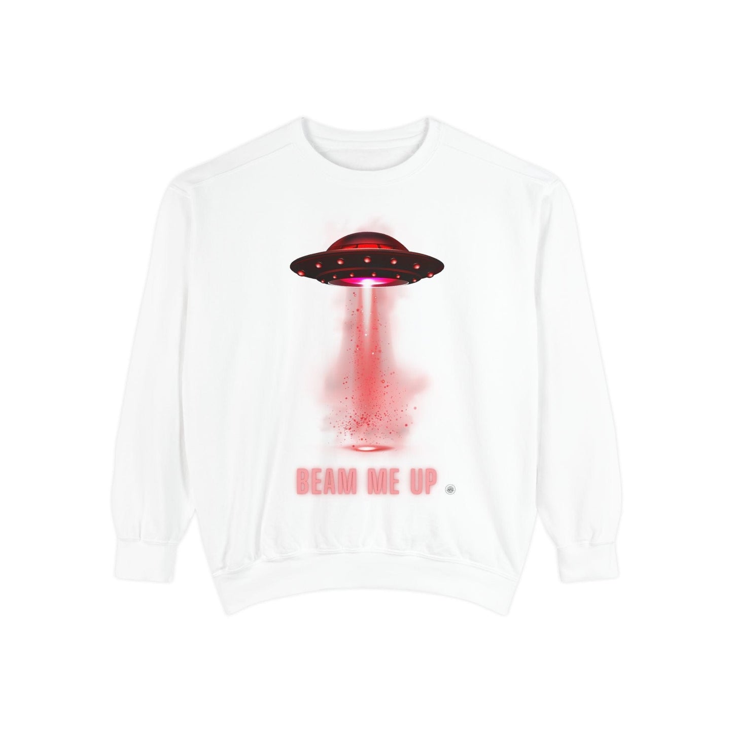 Sweatshirt Beam Me Up Unisex Garment-Dyed Sweatshirt - Fun Alien Theme for Sci-Fi Lovers