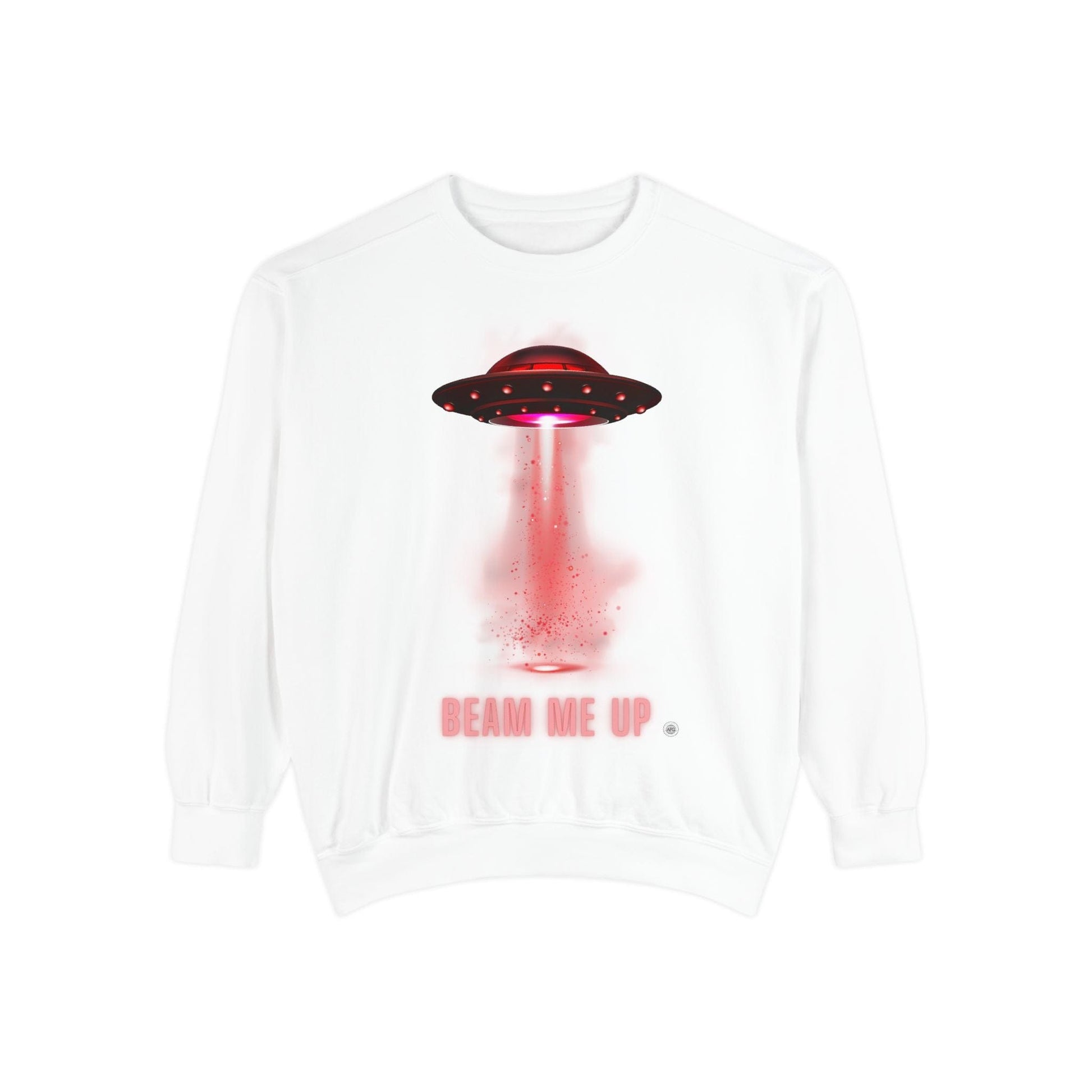 Sweatshirt Beam Me Up Unisex Garment-Dyed Sweatshirt - Fun Alien Theme for Sci-Fi Lovers