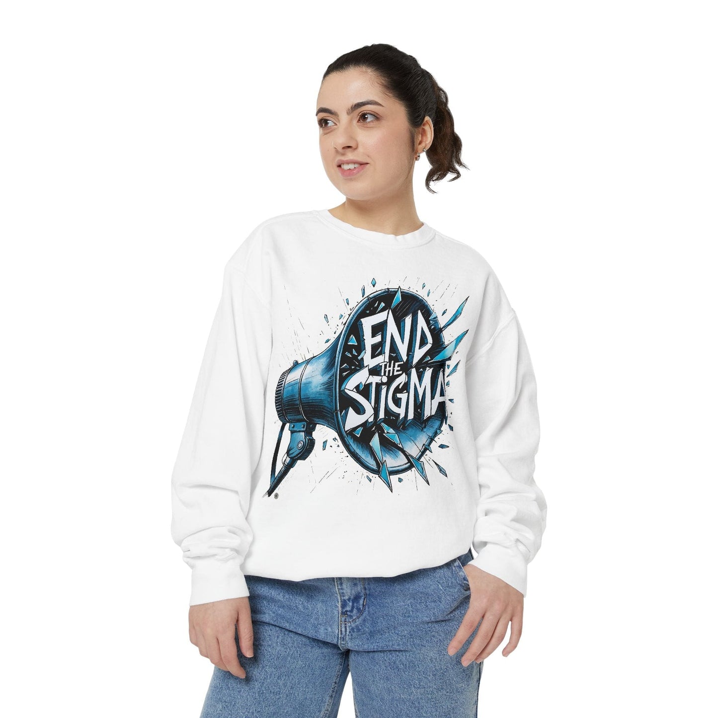 Sweatshirt End the Stigma Sweatshirt - Unisex White / S