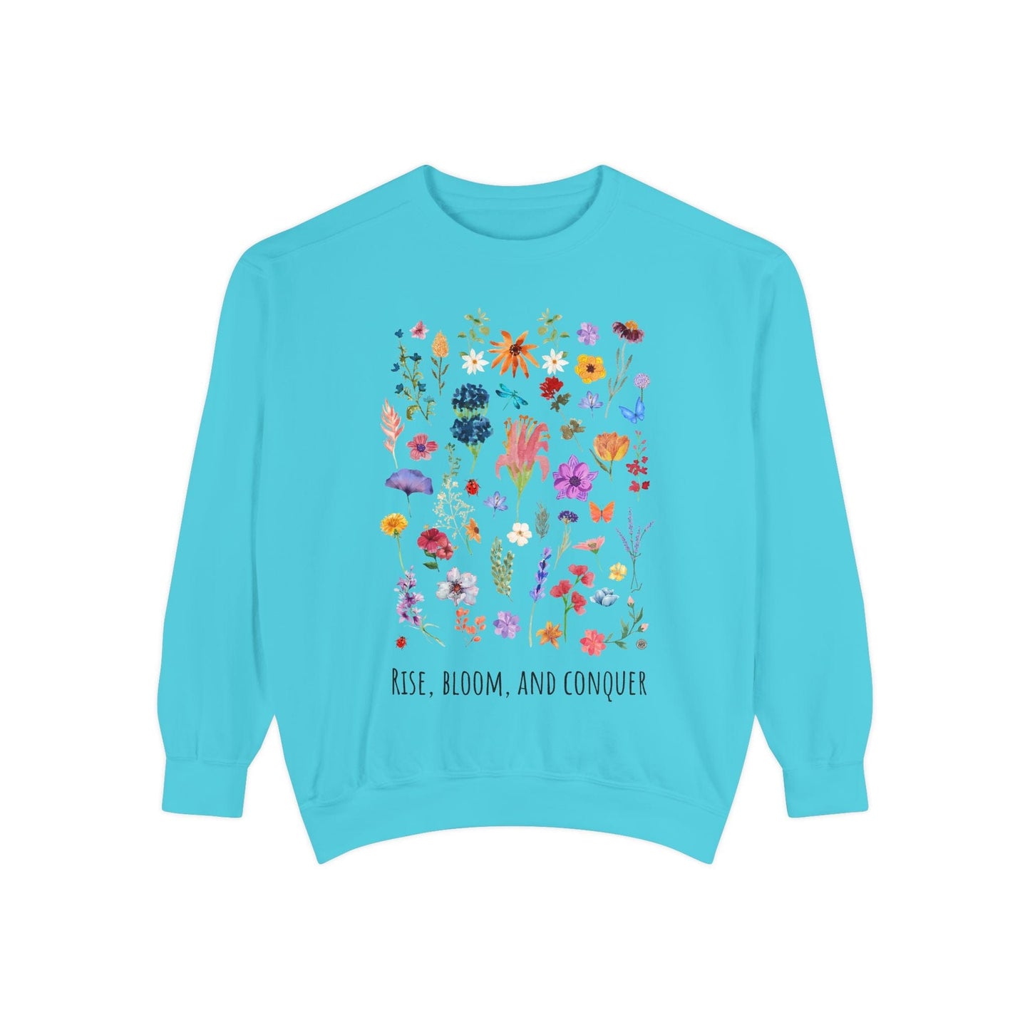 Sweatshirt Rise, Bloom and Conquer - Sweatshirt Lagoon Blue / 3XL