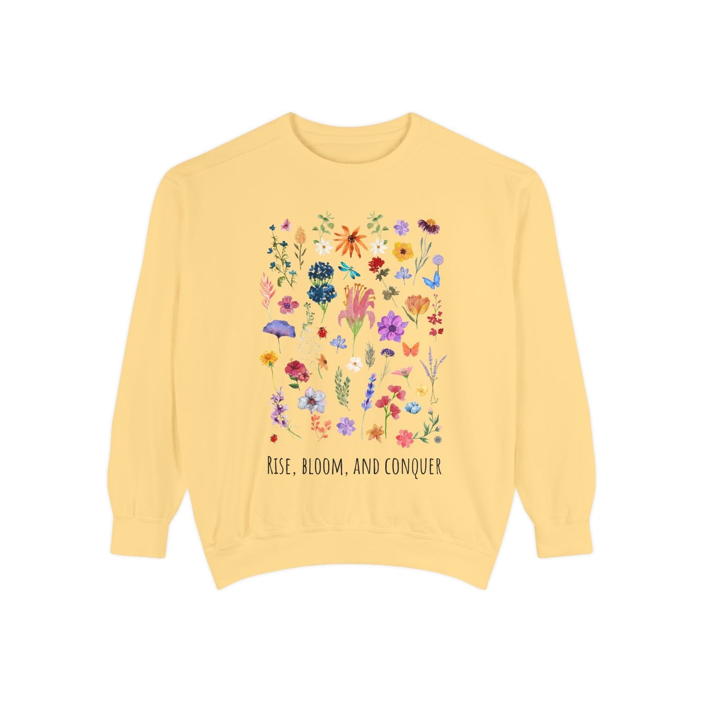 Sweatshirt Rise, Bloom and Conquer - Sweatshirt Butter / S