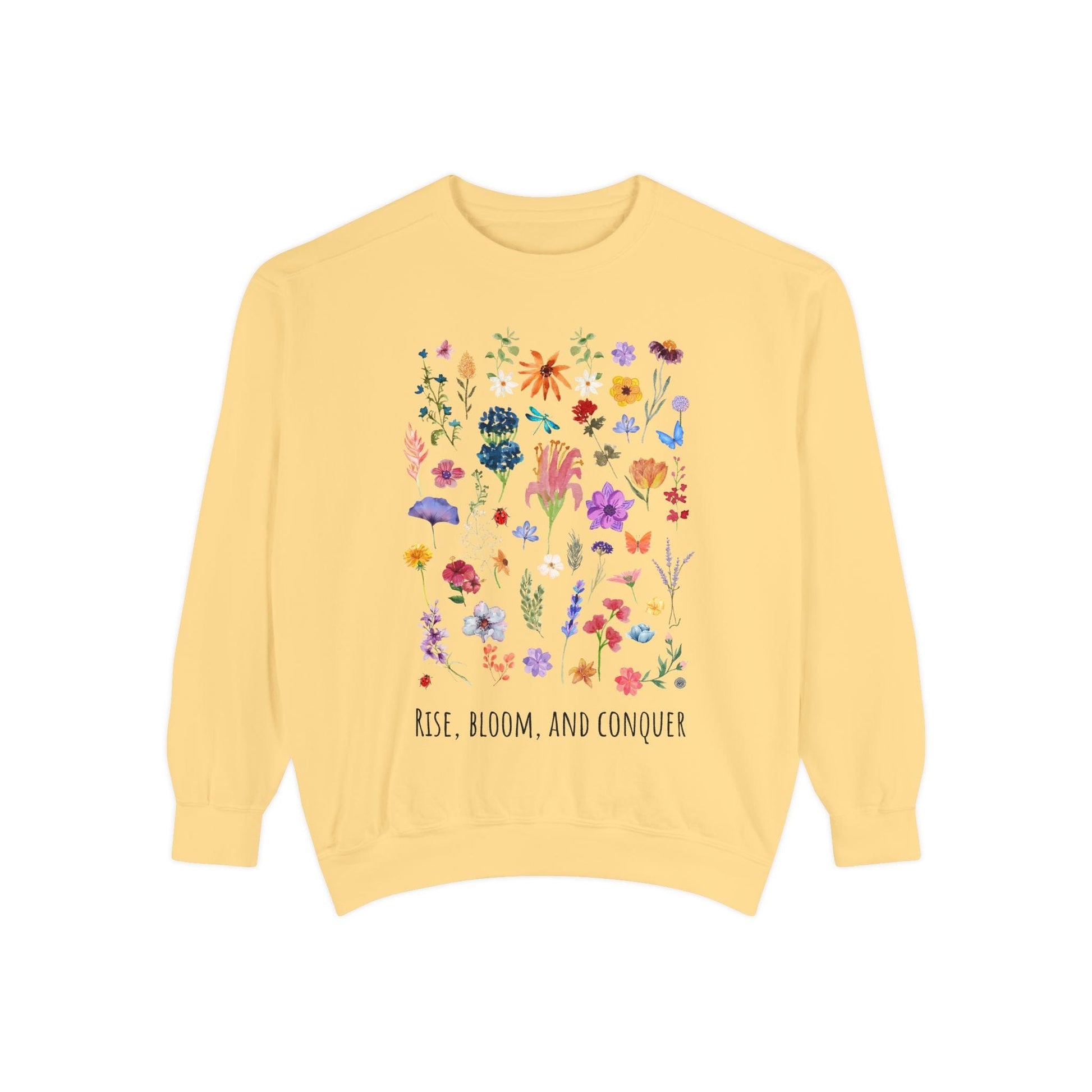 Sweatshirt Rise, Bloom and Conquer - Sweatshirt Butter / S