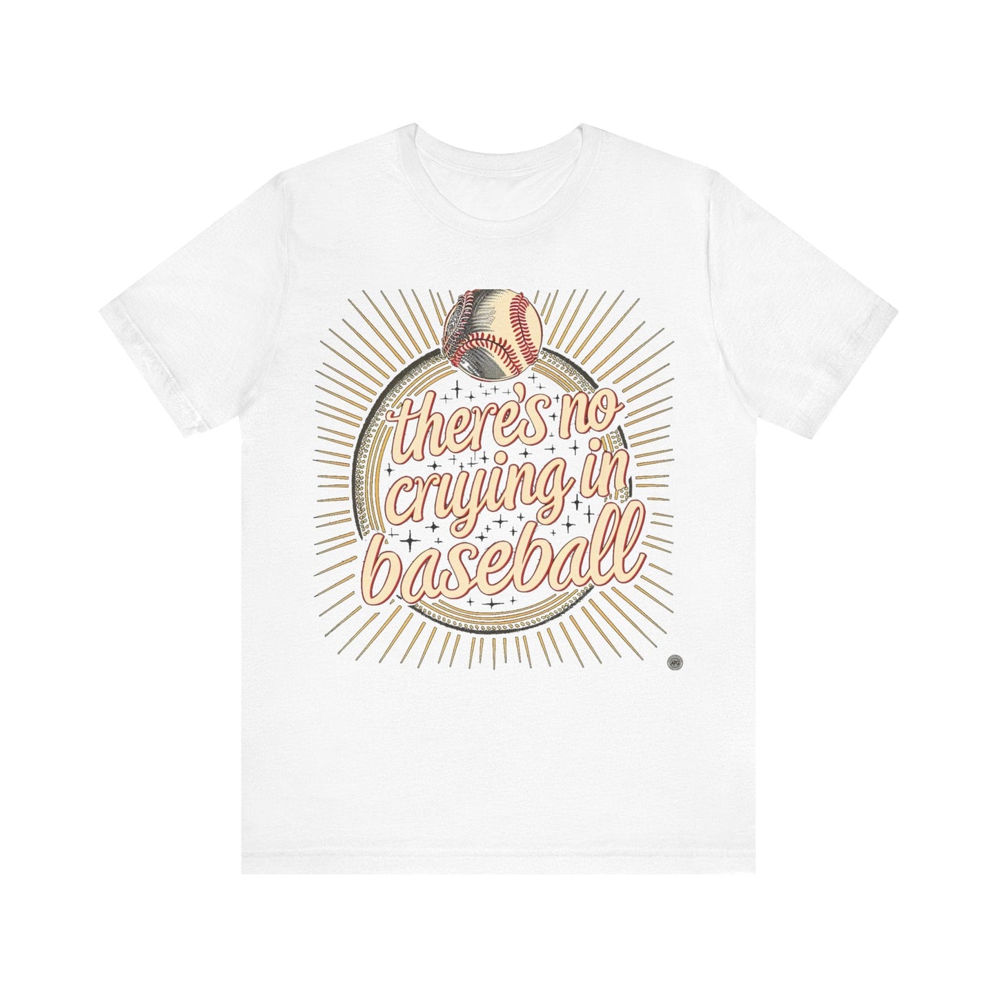T-Shirt Baseball Tee - No Crying in Baseball White / L
