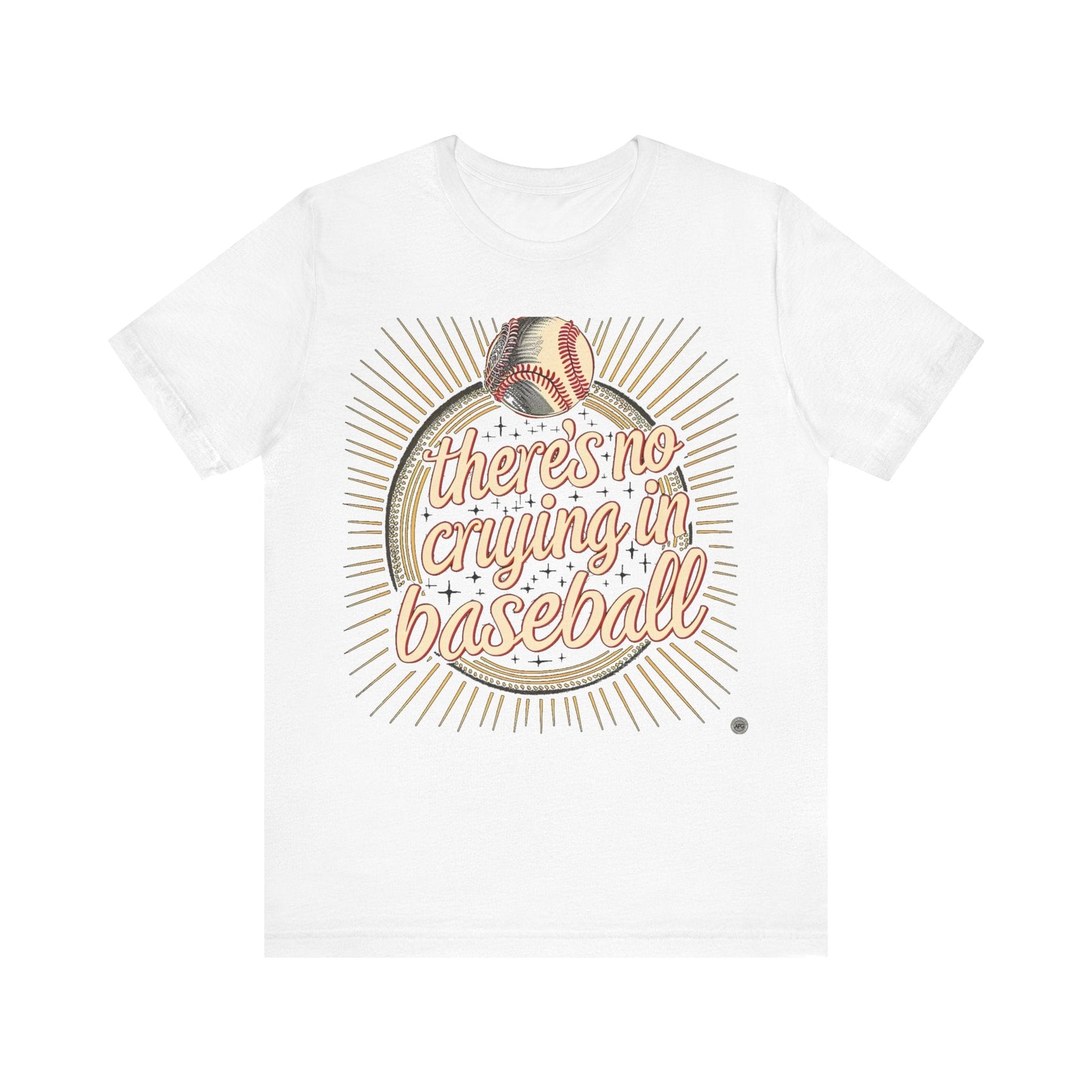 T-Shirt Baseball Tee - No Crying in Baseball White / L