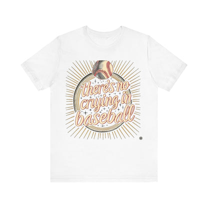 T-Shirt Baseball Tee - No Crying in Baseball White / L