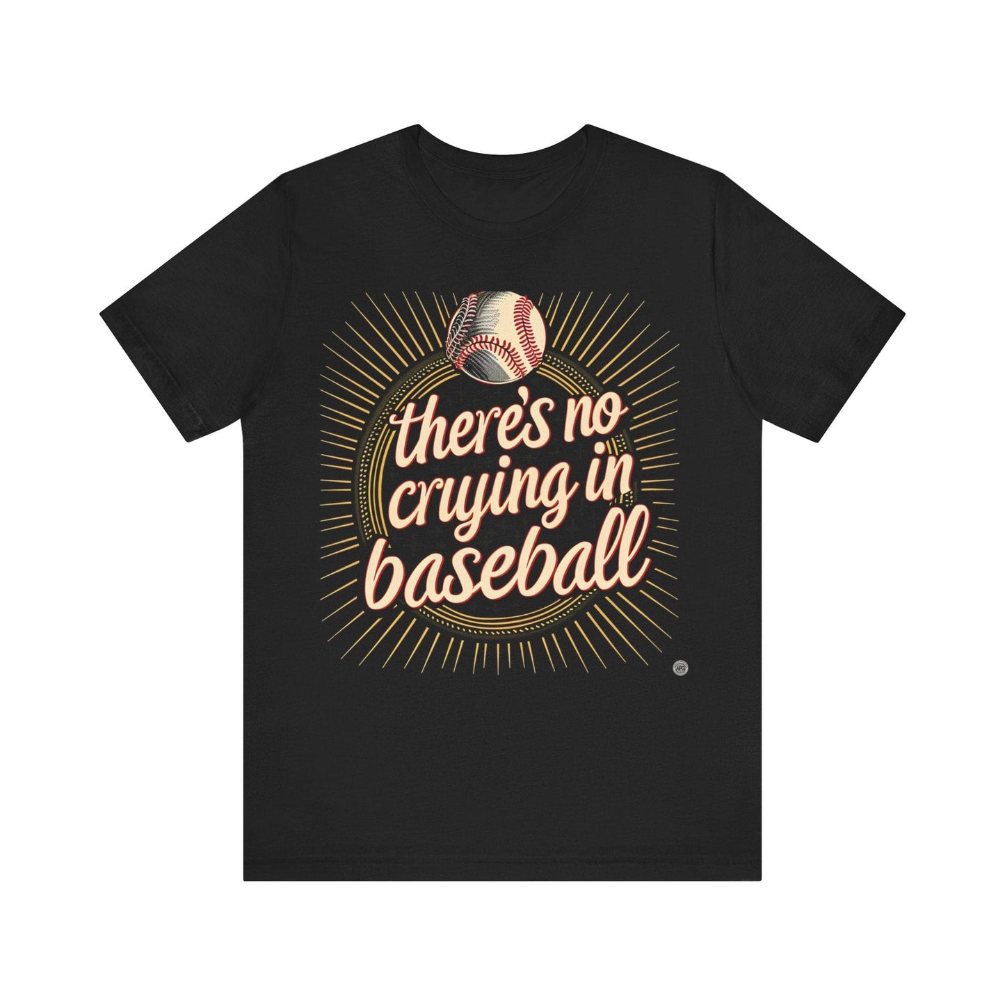 T-Shirt Baseball Tee - No Crying in Baseball Black / S