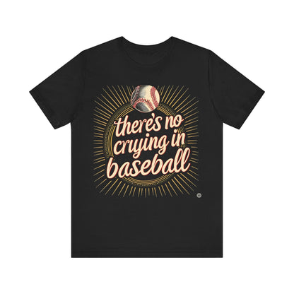 T-Shirt Baseball Tee - No Crying in Baseball Black / S