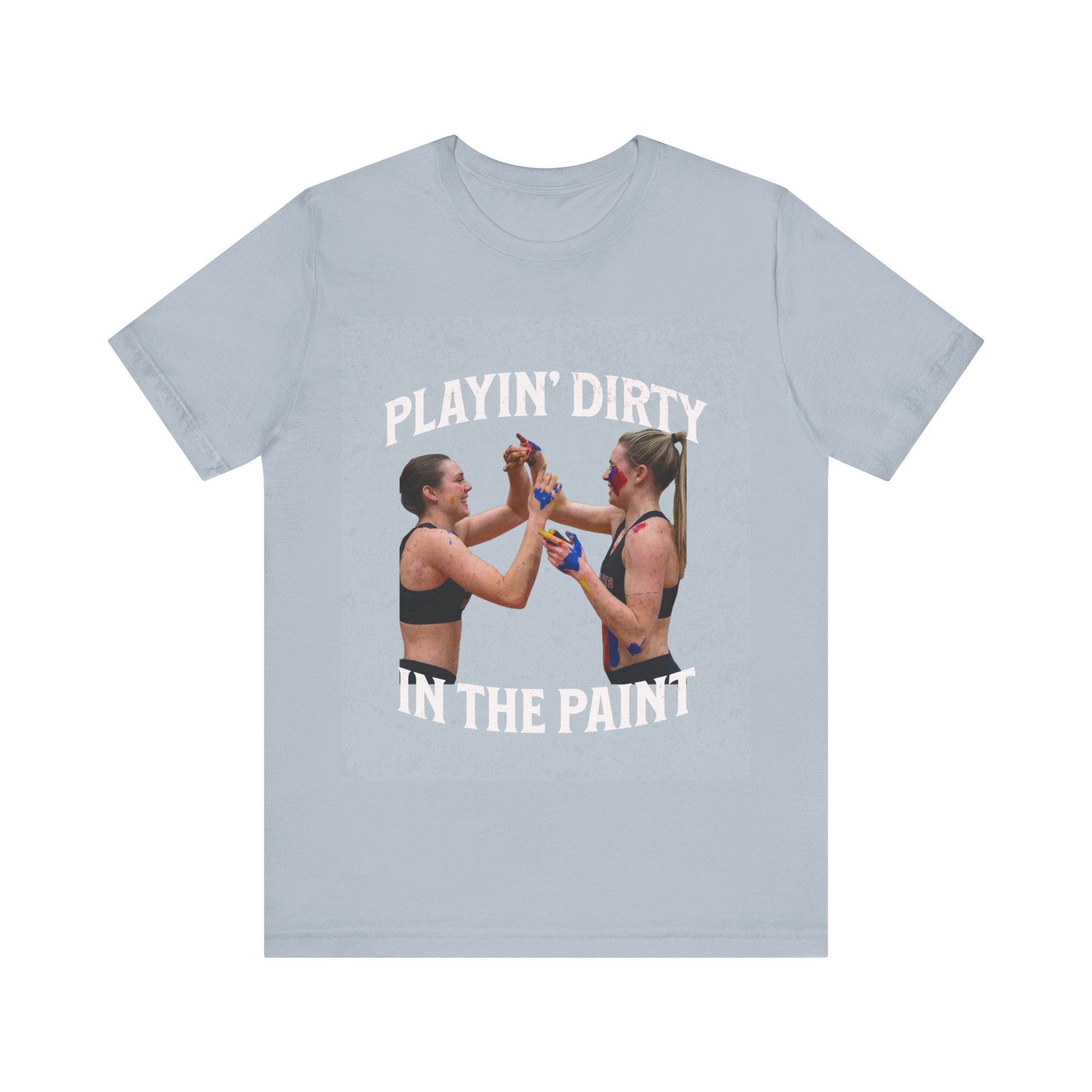 T-Shirt Basketball Tee - Playin Dirty in the Paint Light Blue / S