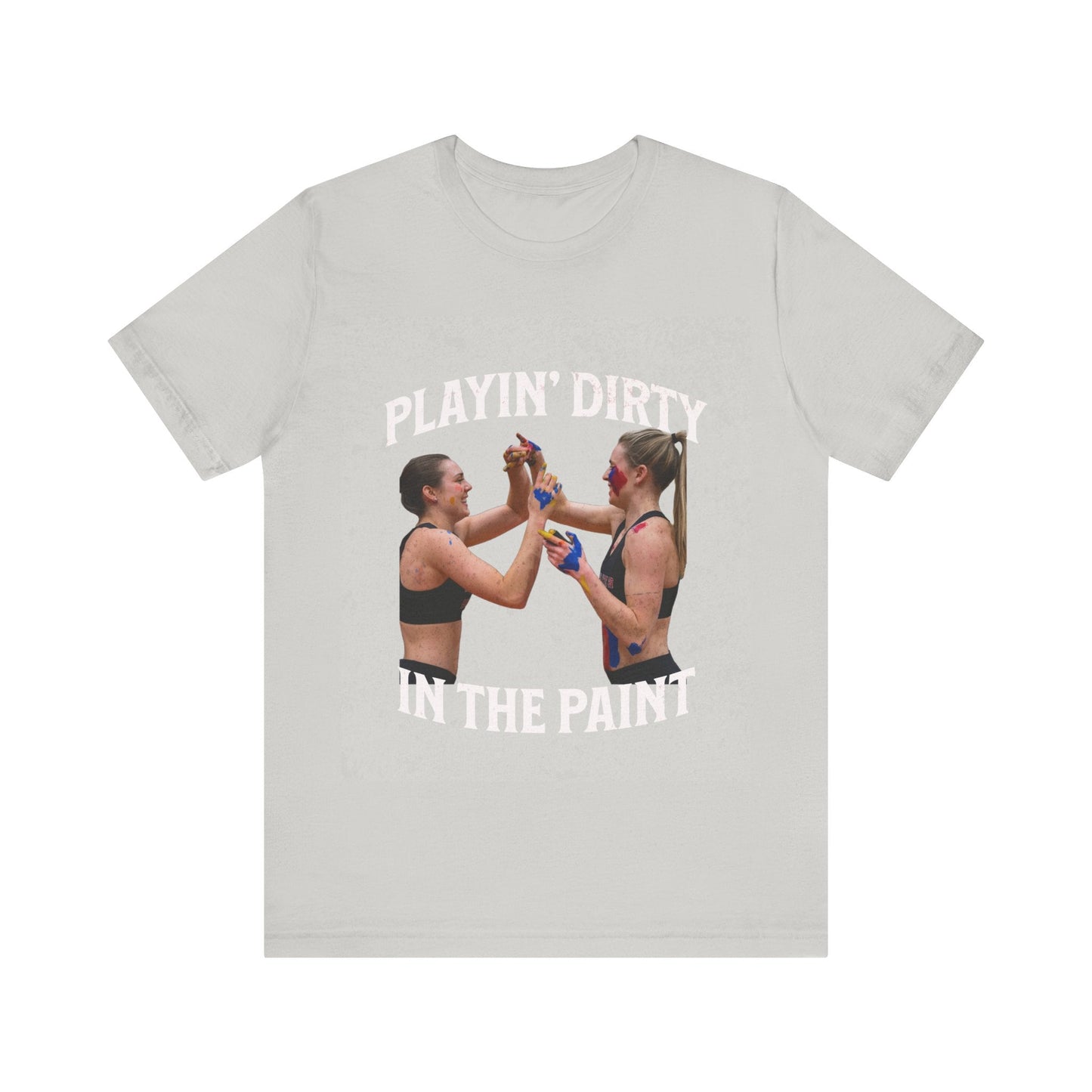 T-Shirt Basketball Tee - Playin Dirty in the Paint Silver / S