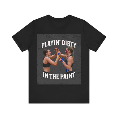T-Shirt Basketball Tee - Playin Dirty in the Paint Black / S