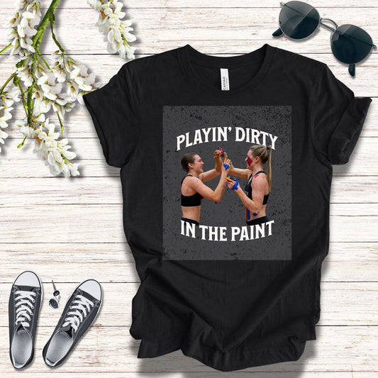 T-Shirt Basketball Tee - Playin Dirty in the Paint
