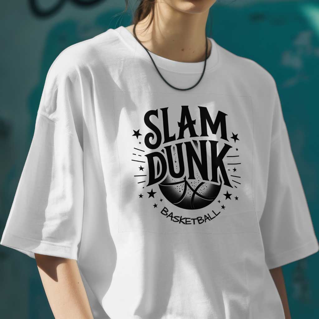 T-Shirt Basketball Tee - Slam Dunk Design
