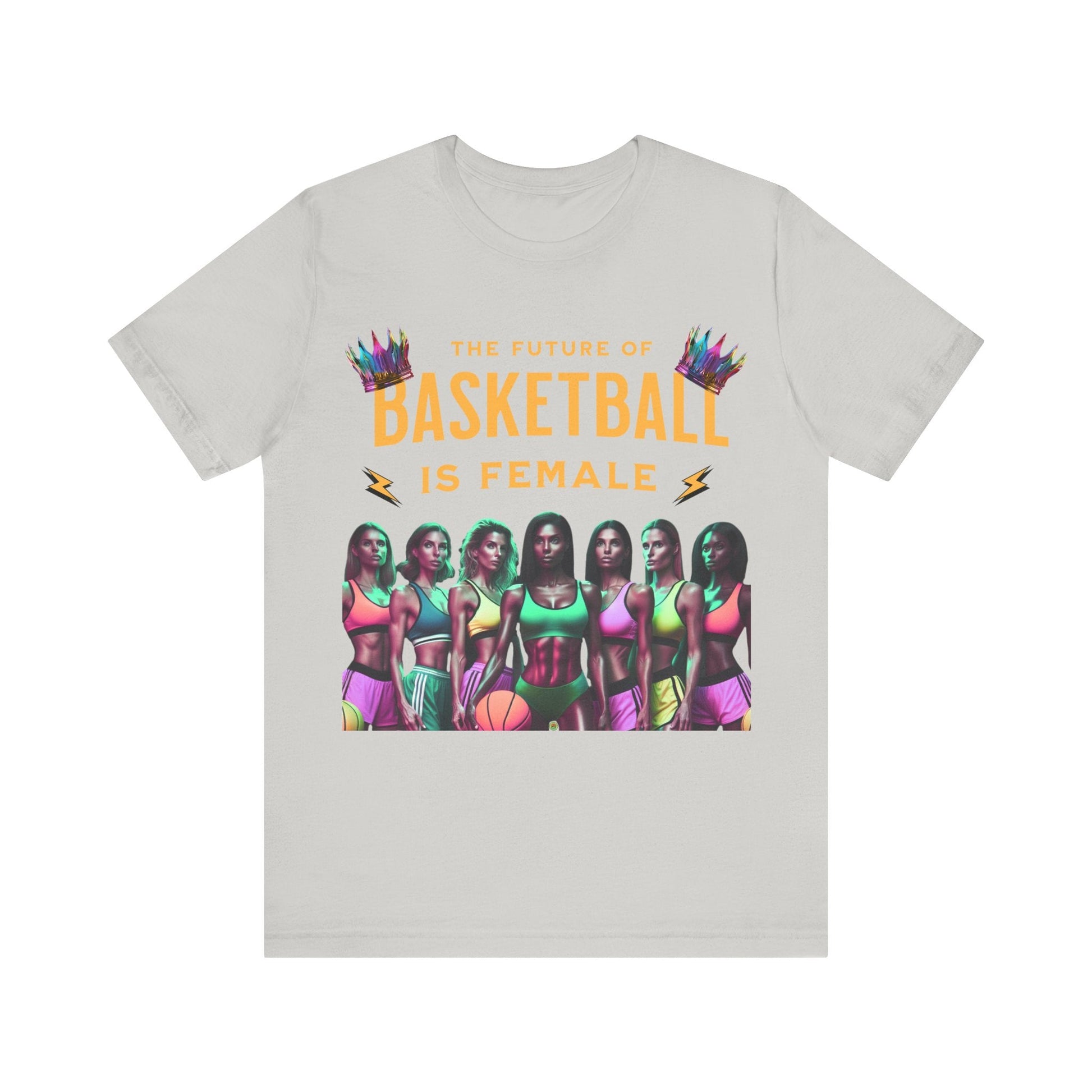 T-Shirt Basketball Tee - The Future is Female Design Silver / S