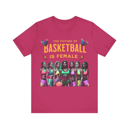 T-Shirt Basketball Tee - The Future is Female Design Berry / S