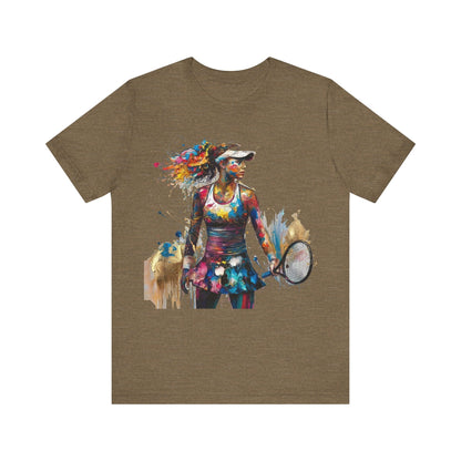 T-Shirt Basketball Tee - Unisex Jersey Short Sleeve Tee Heather Olive / S