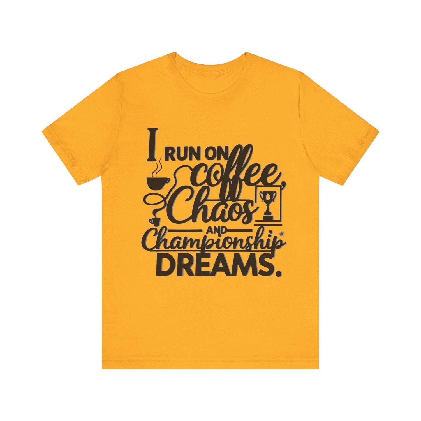 T-Shirt Coffee Chaos Unisex Tee Gold / S