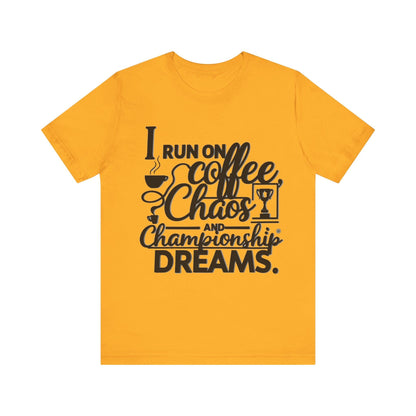 T-Shirt Coffee Chaos Unisex Tee Gold / S